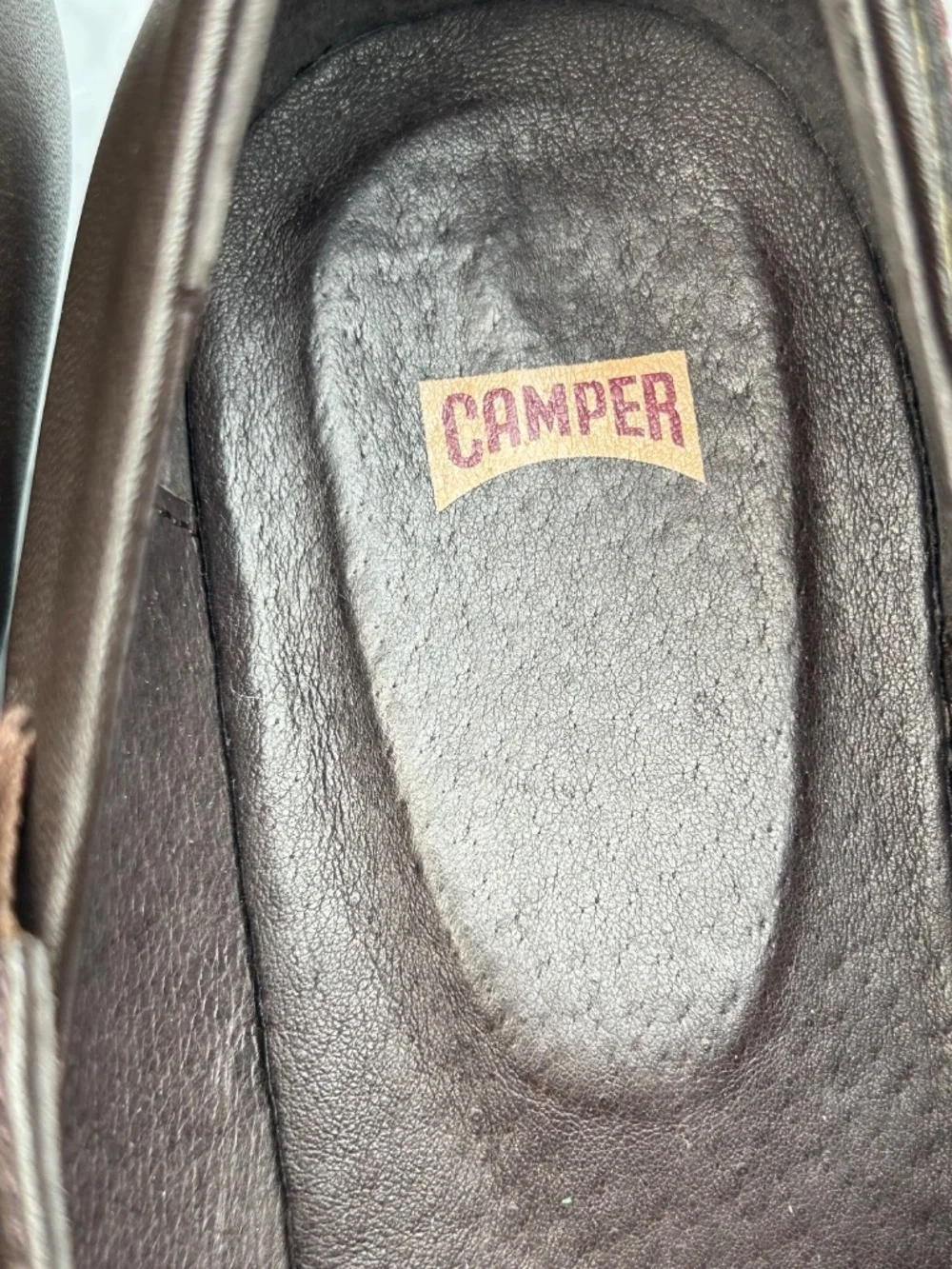Share Camper Helena Mary Jane Pump Women's EU 38 US 7.5 Dark Brown Round Toe Hee